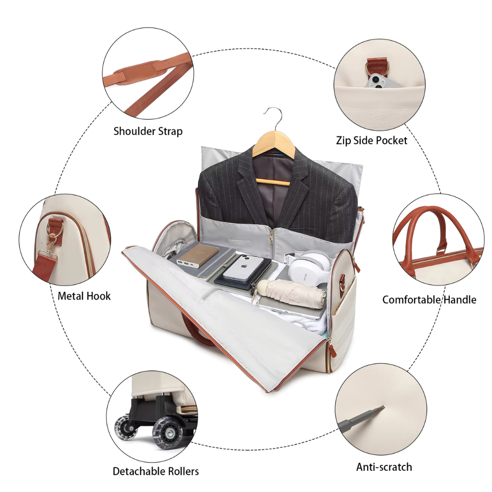 Roller Convertible Garment Duffel Bag