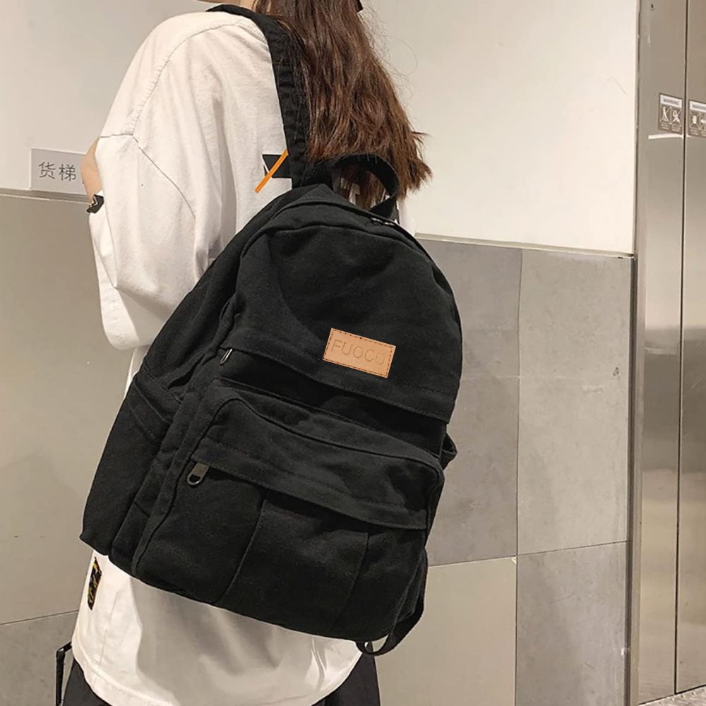 Canvas School Laptop Bag for Men Women