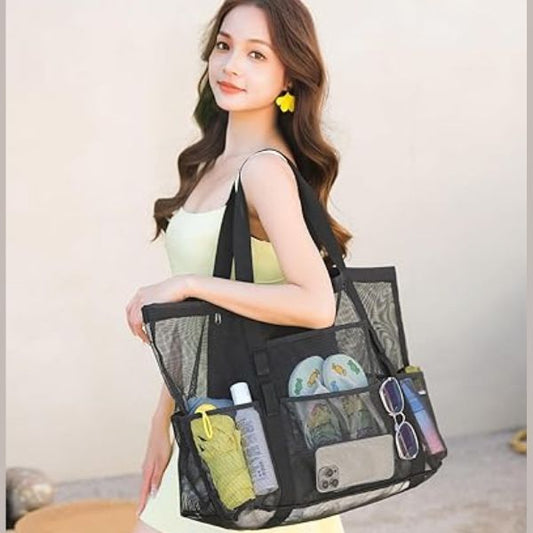 Fuoco®️ Mesh Beach Bag