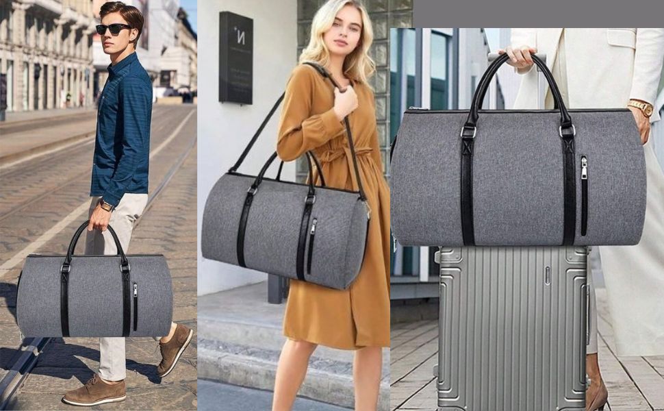 Convertible Garment Bag All in 1 PU Leather