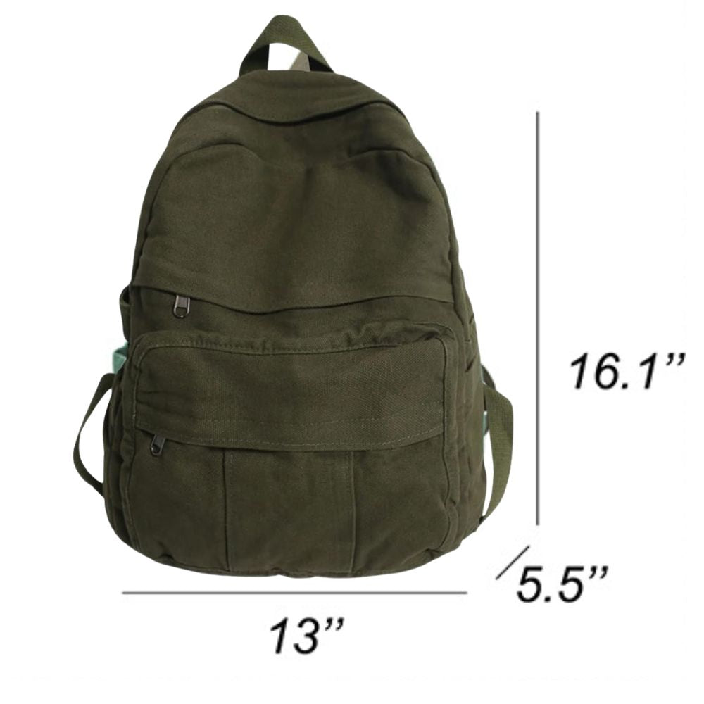 Canvas School Laptop Bag for Men Women