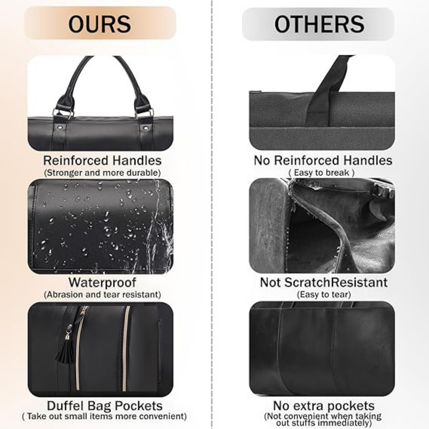 Convertible Garment Bag All in 1 PU Leather